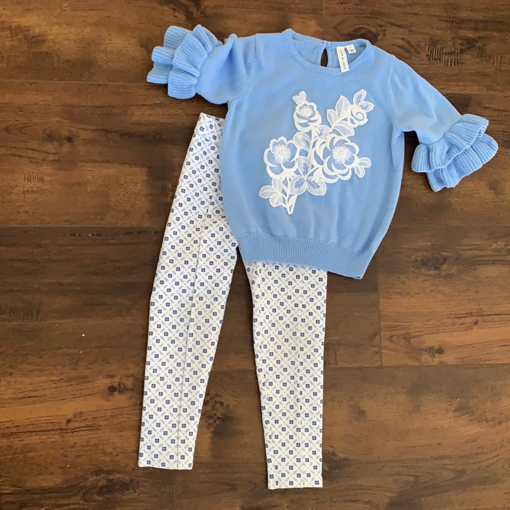 Janie & Jack Powder Blue sweater and pants